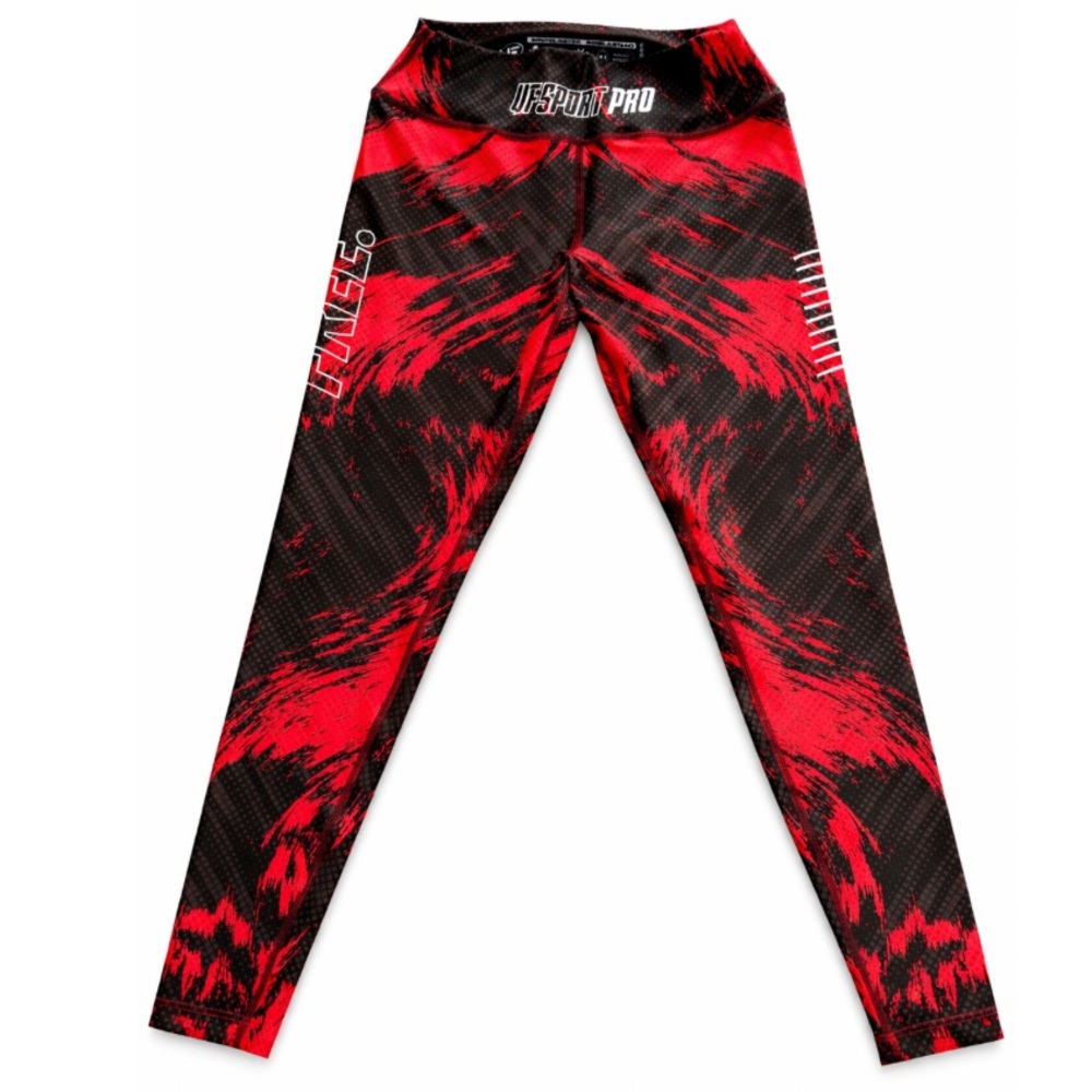 Vibrant Red and Black Women's Leggings